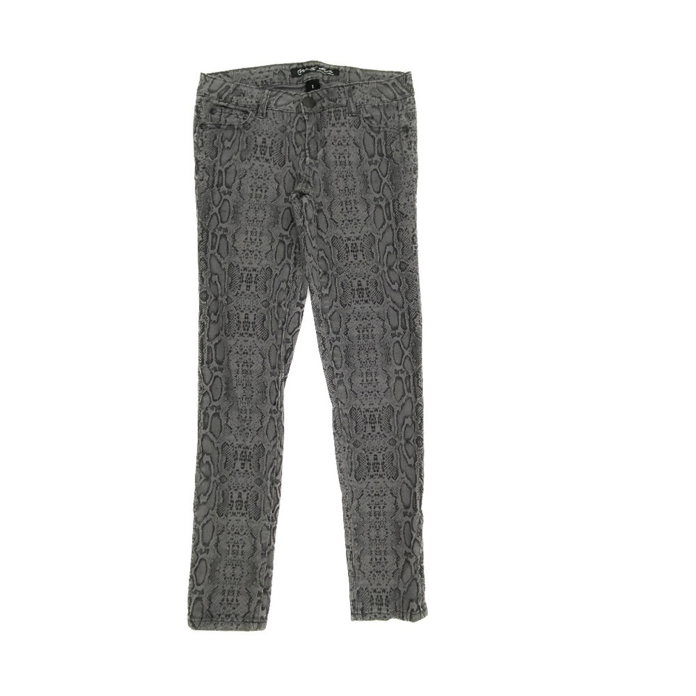 Celebrity Pink Skinny Women's size 3 Snakeprint Gray Black Denim jeans Great C